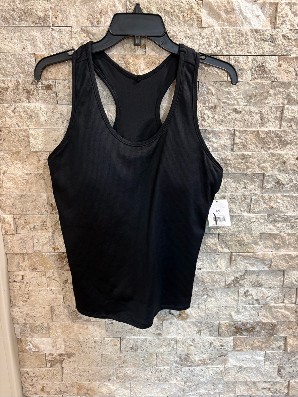 Athletic Works Black Racerback Tank Top size L